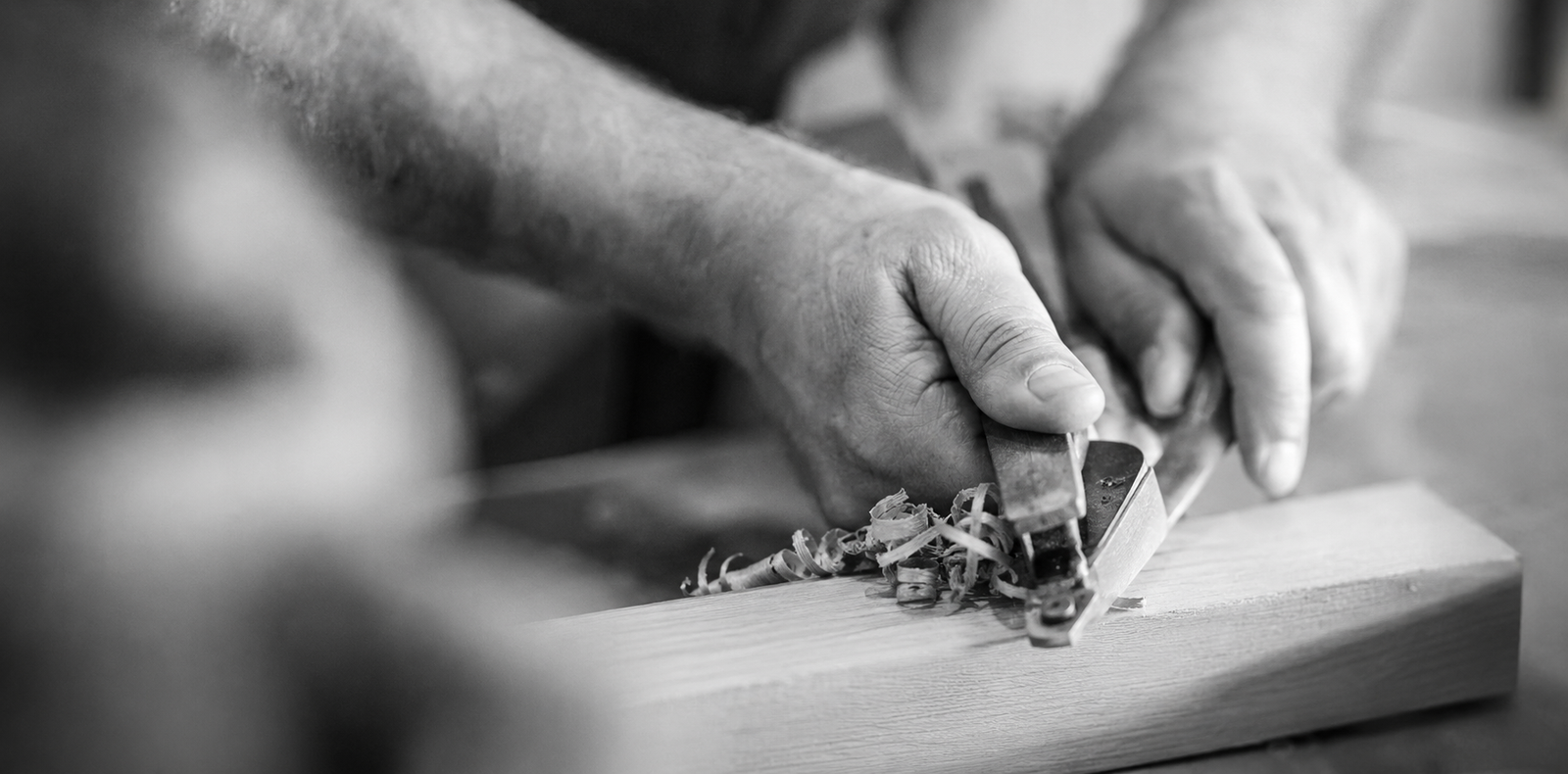 Craftsman working with wood